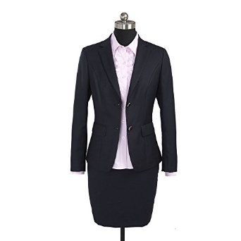 ZOBRA HY7001-2時尚職業套裙 經典黑色西服套裝，打造優雅職場風范